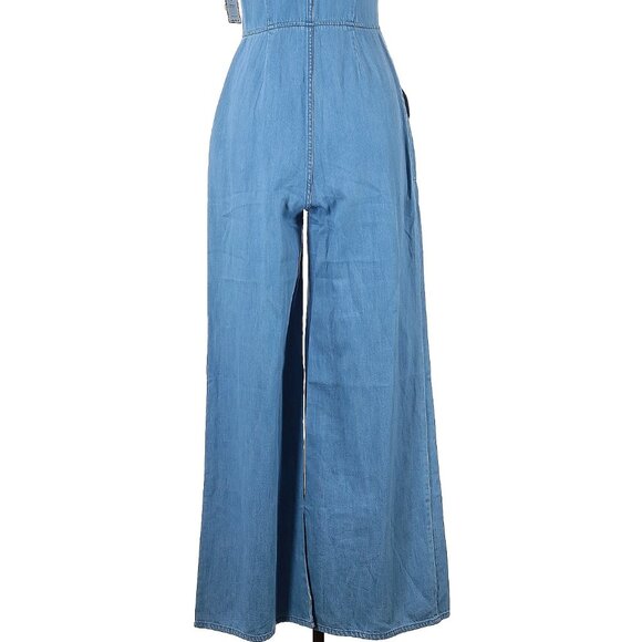 NWT BCBGMAXAZRIA light weight dressy denim jumpsuit, Small - Picture 4 of 4